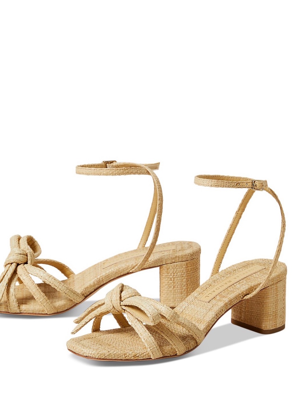 Loeffler Randall Bow Mikel Raffia Ankle Strap High Heel Sandals, 7.5 - worn once - Picture 7 of 10